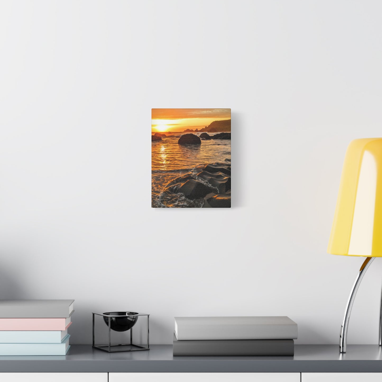 Coastal Rock Calm - Vertical Canvas Print
