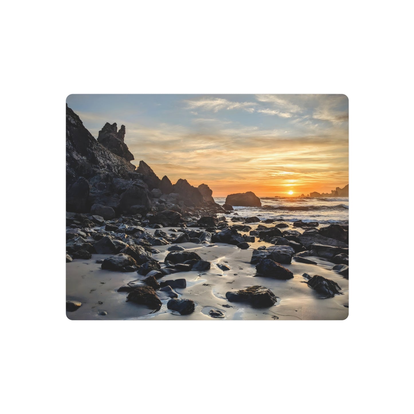Jurrasic Rock - Metal Coastal Print