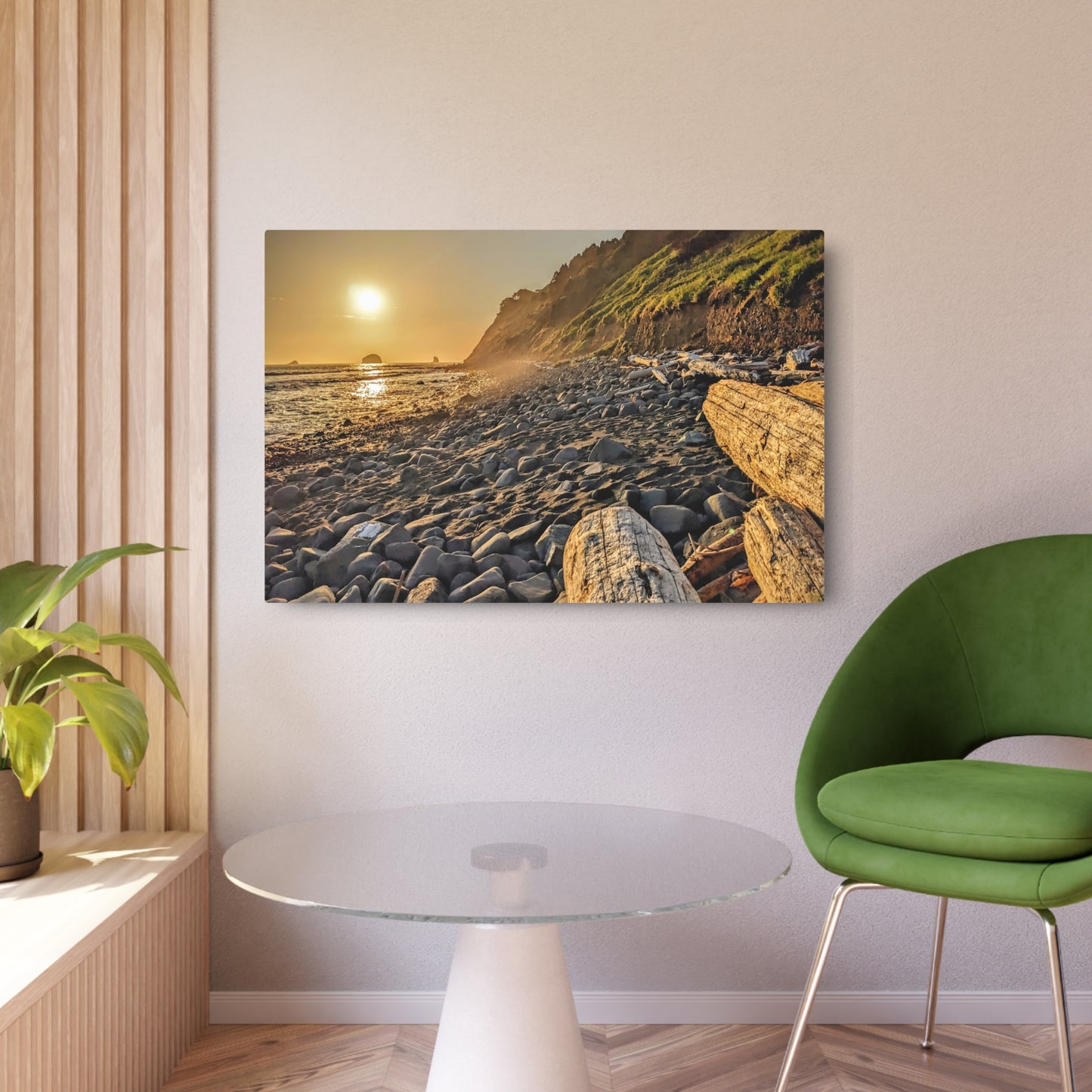 Golden Glow at Humbug - Metal Coastal Print