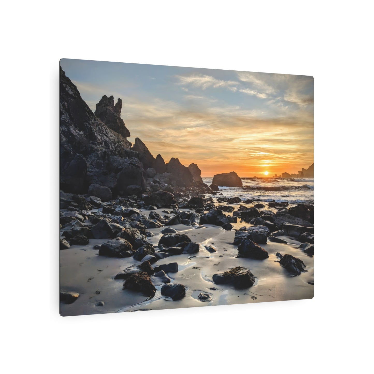 Jurrasic Rock - Metal Coastal Print