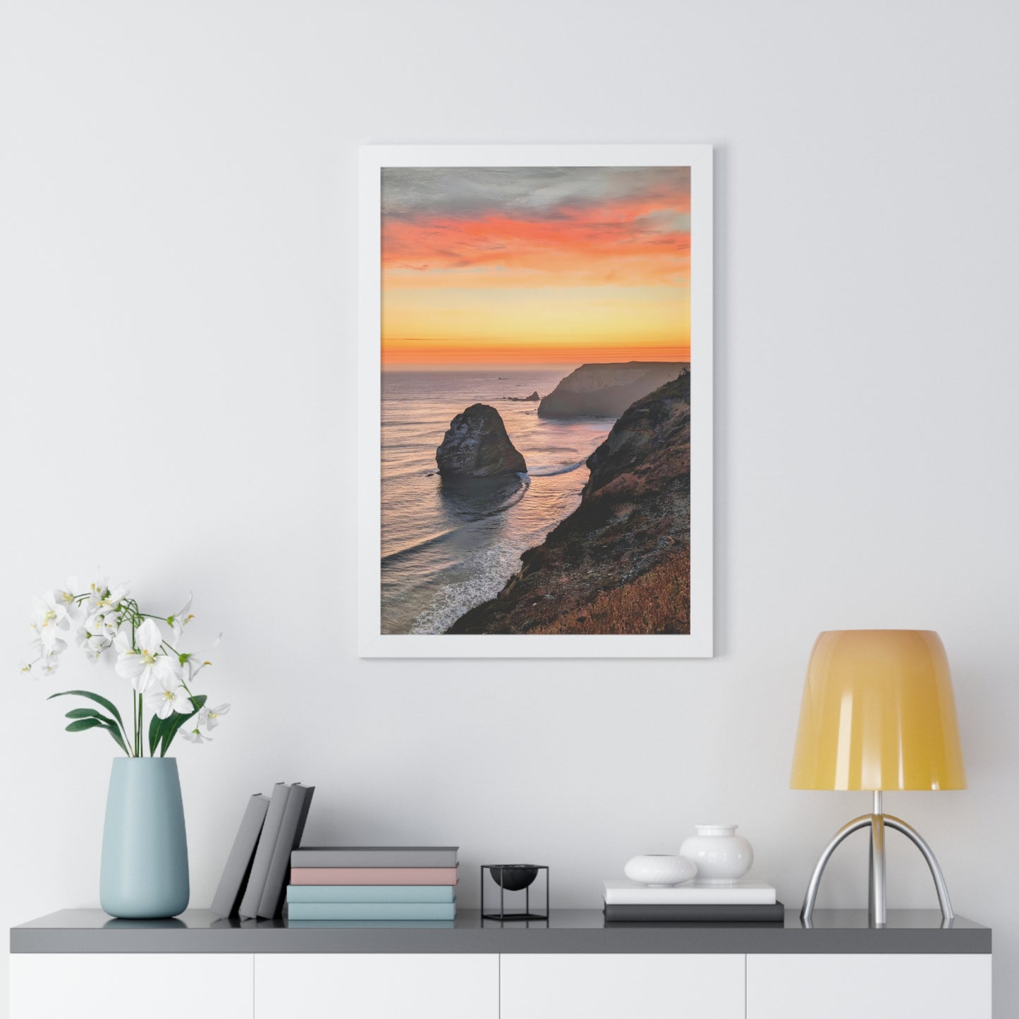 Cape Blanco Afterglow - Vertical Framed Poster