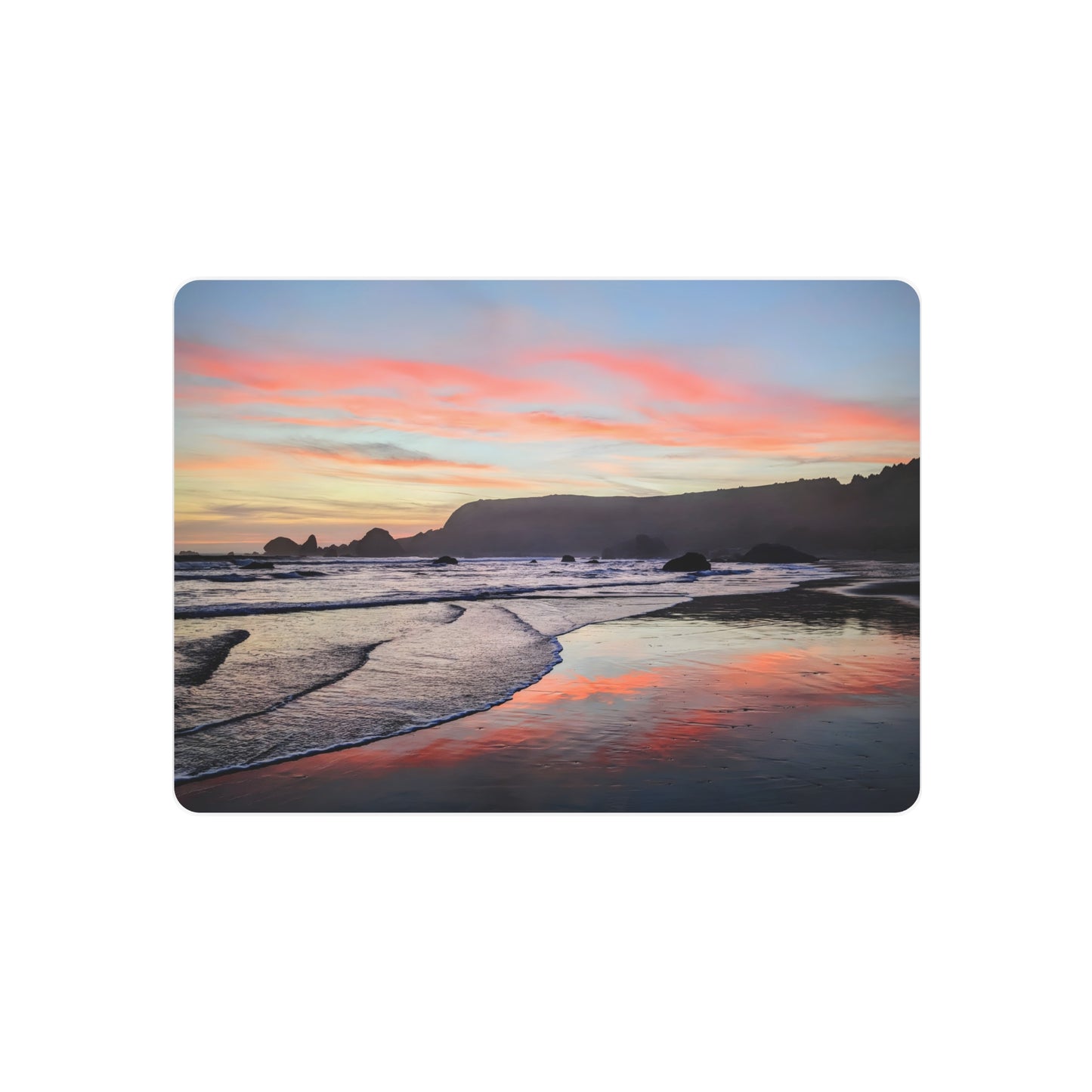 Fire in the Sky - Metal Coastal Print