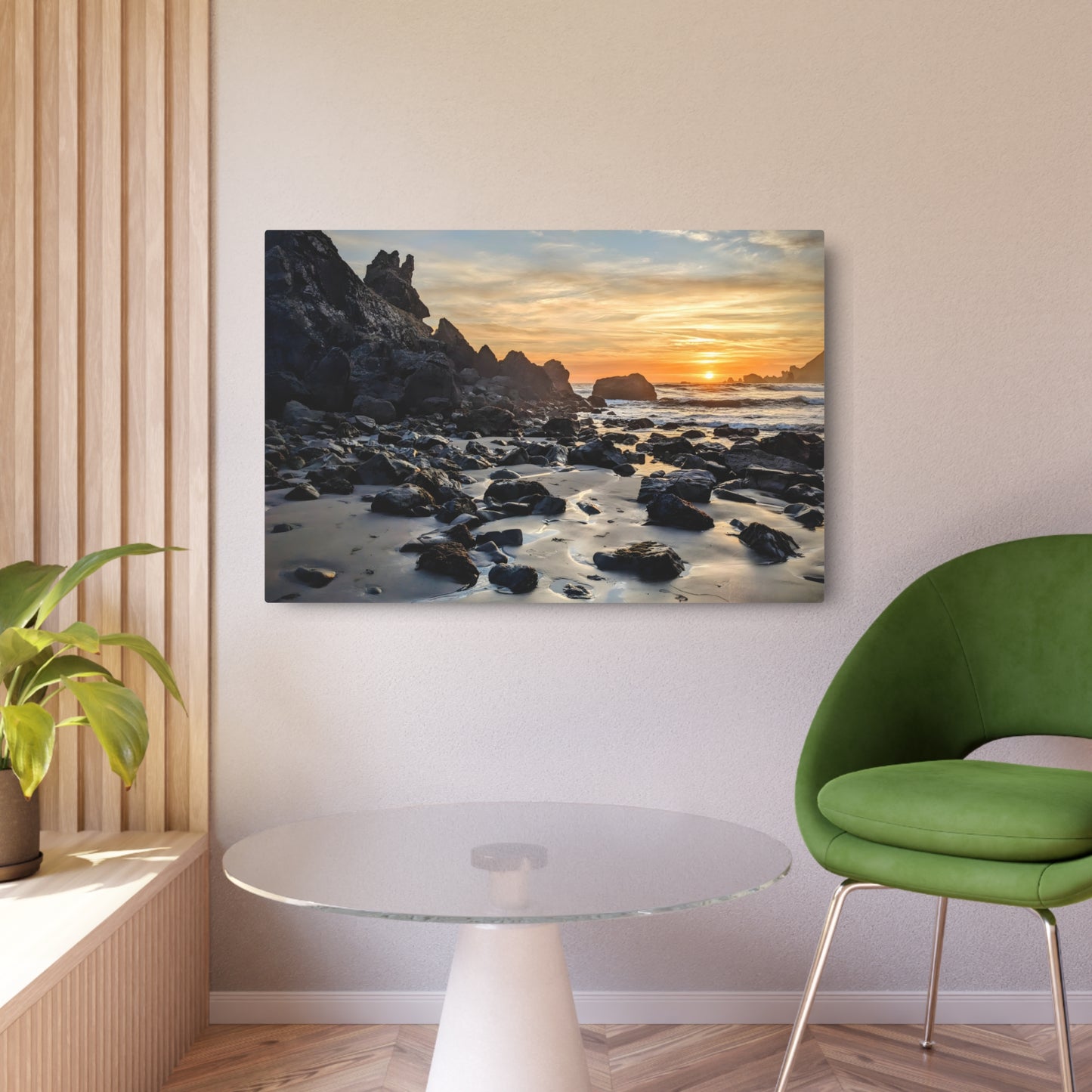 Jurrasic Rock - Metal Coastal Print