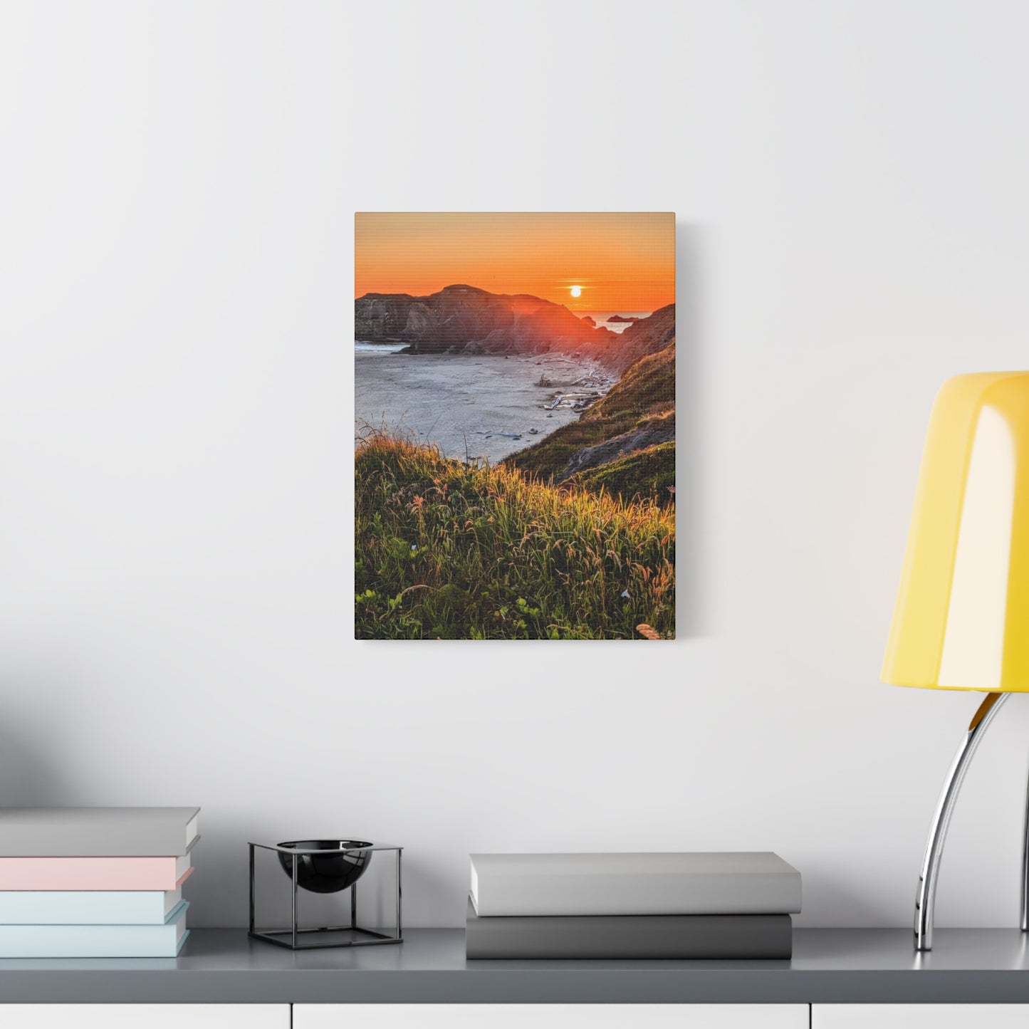 Last Light at Coquille Point - Vertical Canvas Print