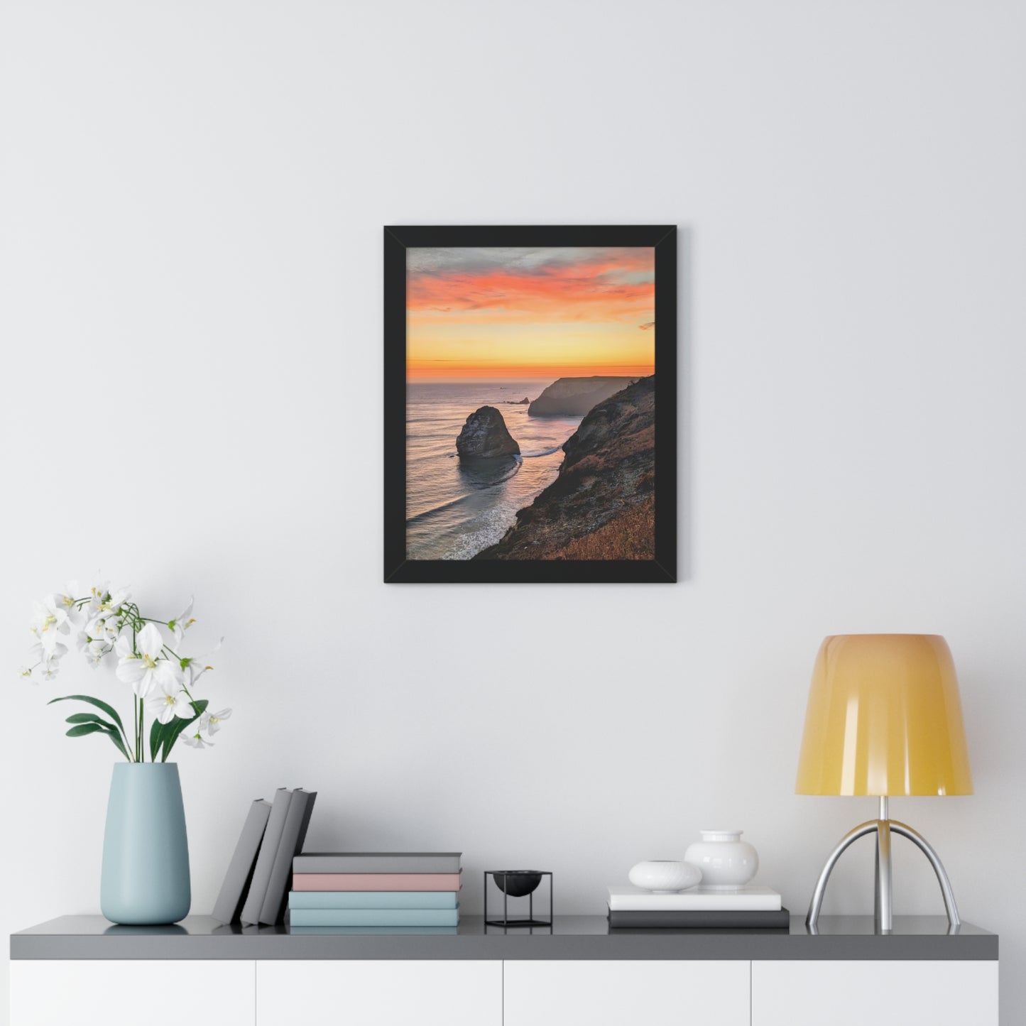 Cape Blanco Afterglow - Vertical Framed Poster