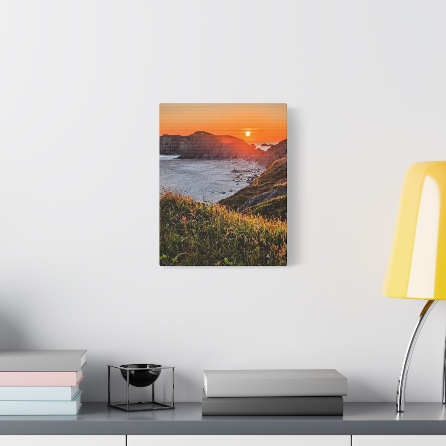 Last Light at Coquille Point - Vertical Canvas Print