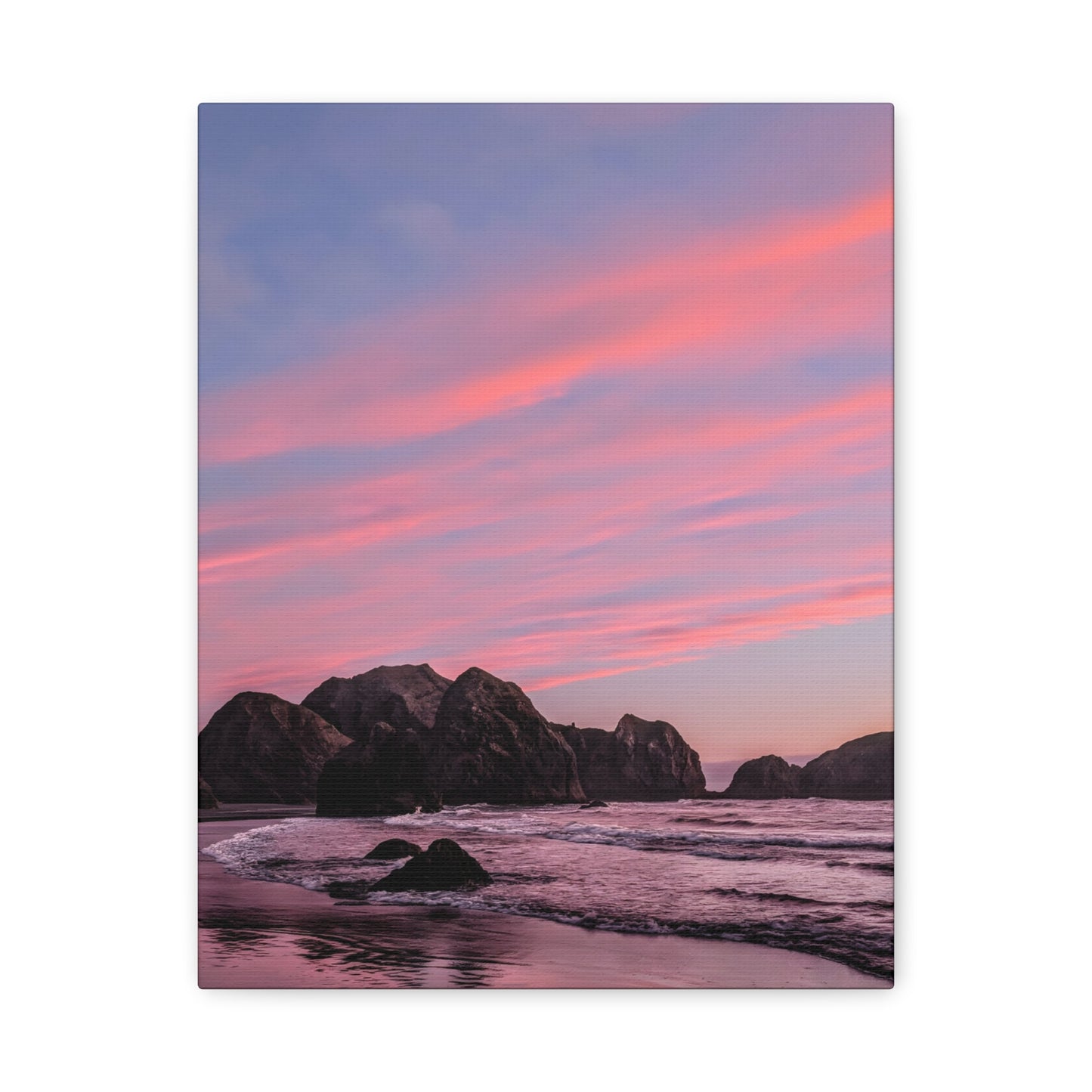 Epic Gold Beach Sunset - Vertical Canvas Print