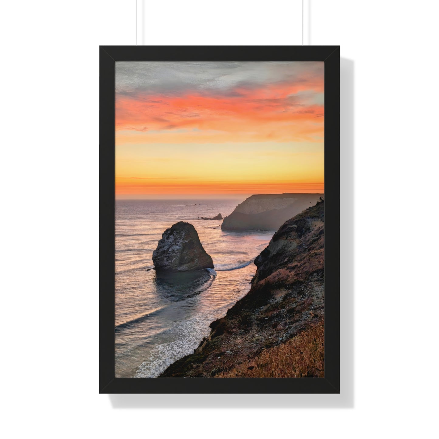 Cape Blanco Afterglow - Vertical Framed Poster