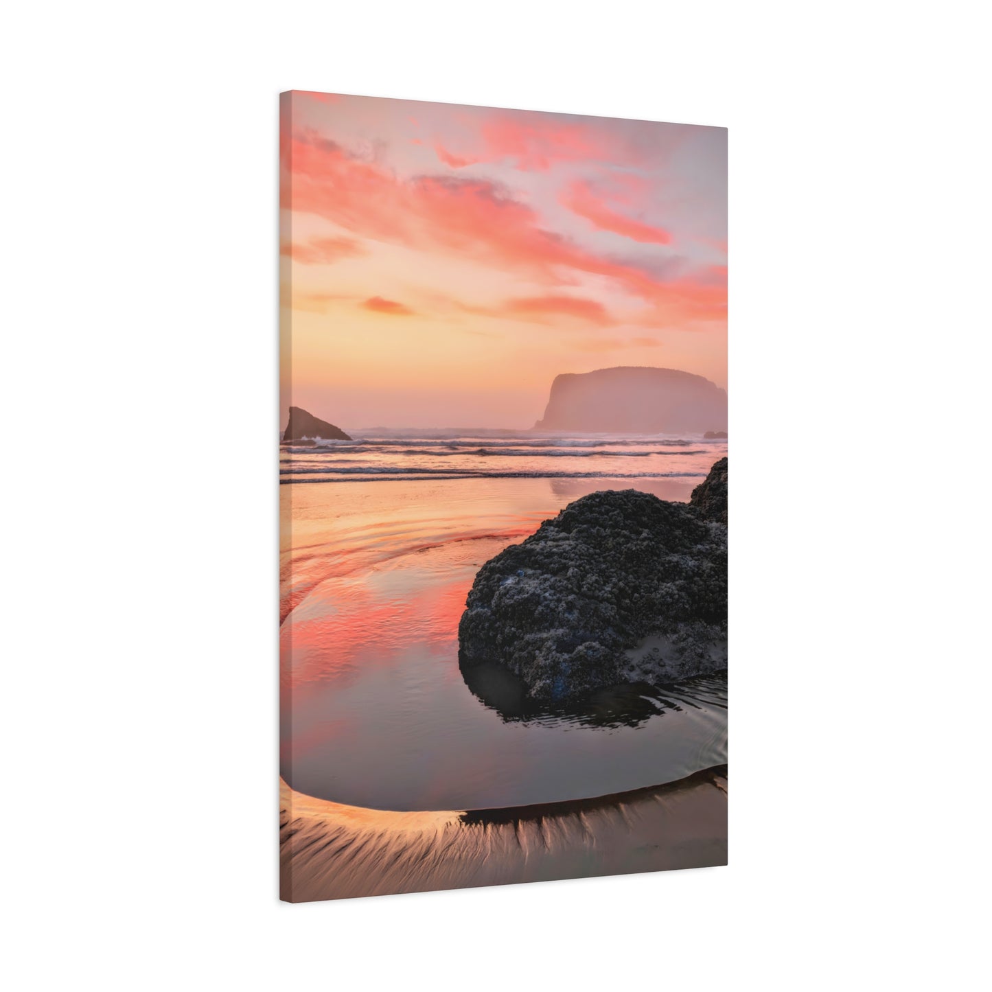 Magical Sunset in Bandon - Vertical Canvas Print
