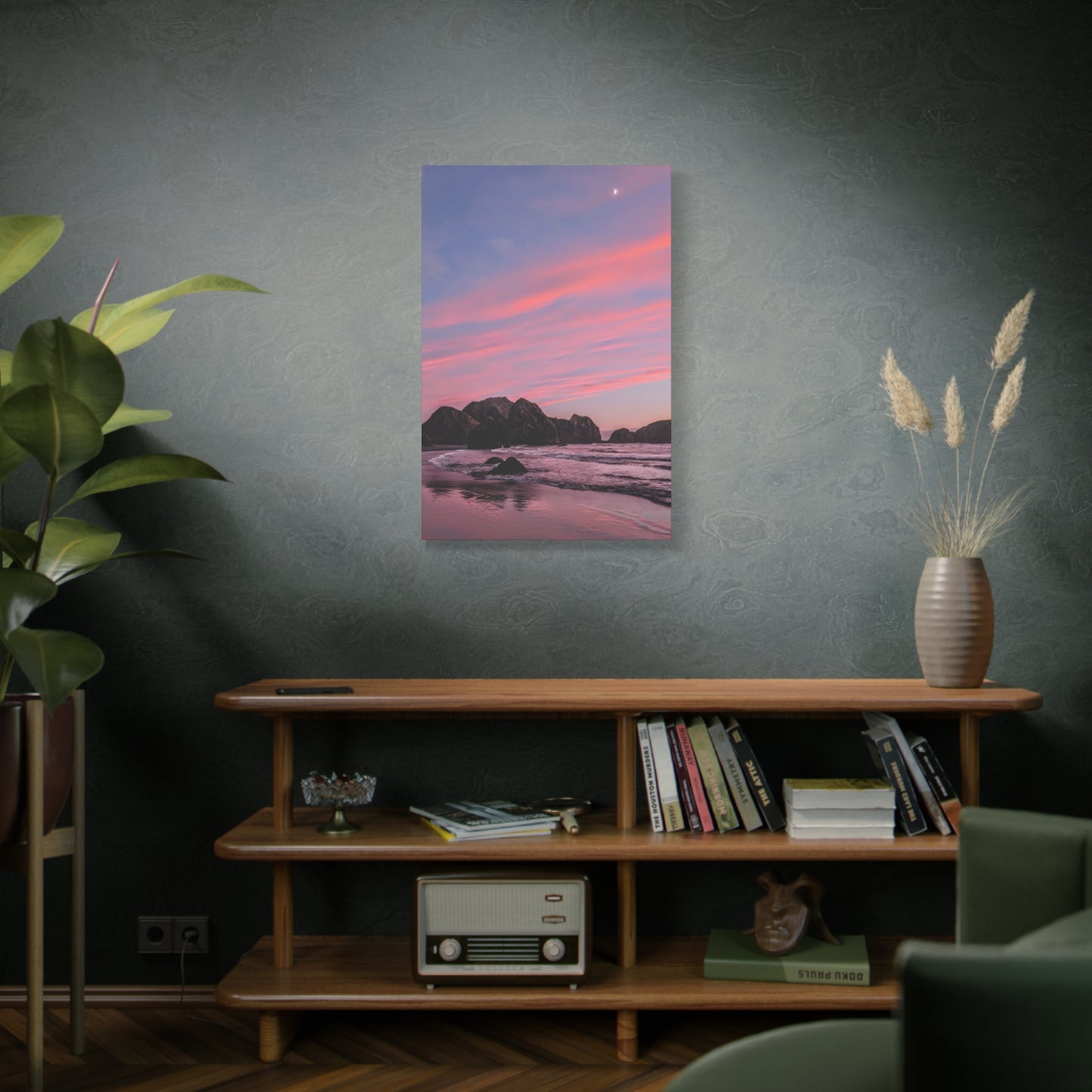 Epic Gold Beach Sunset - Vertical Canvas Print