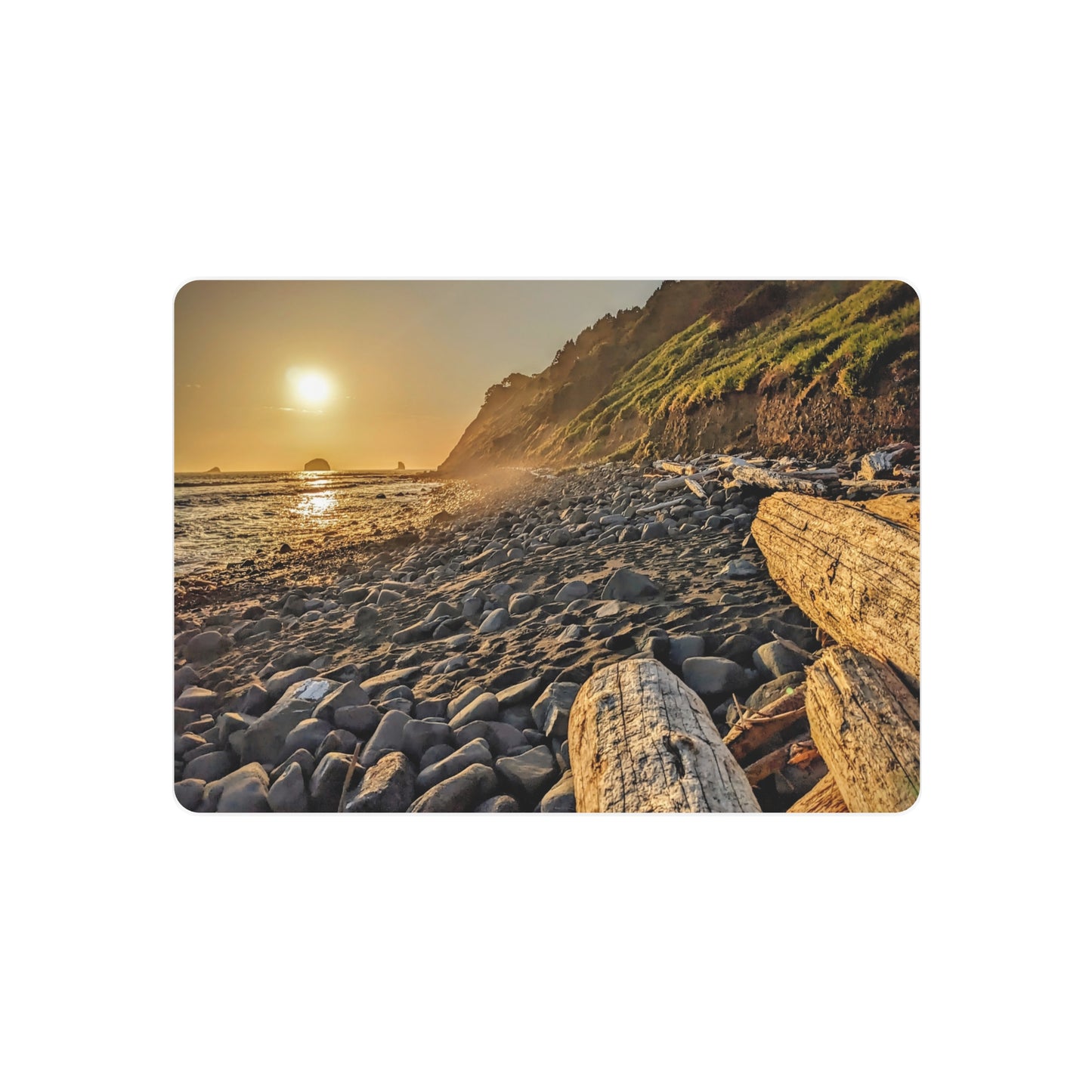 Golden Glow at Humbug - Metal Coastal Print