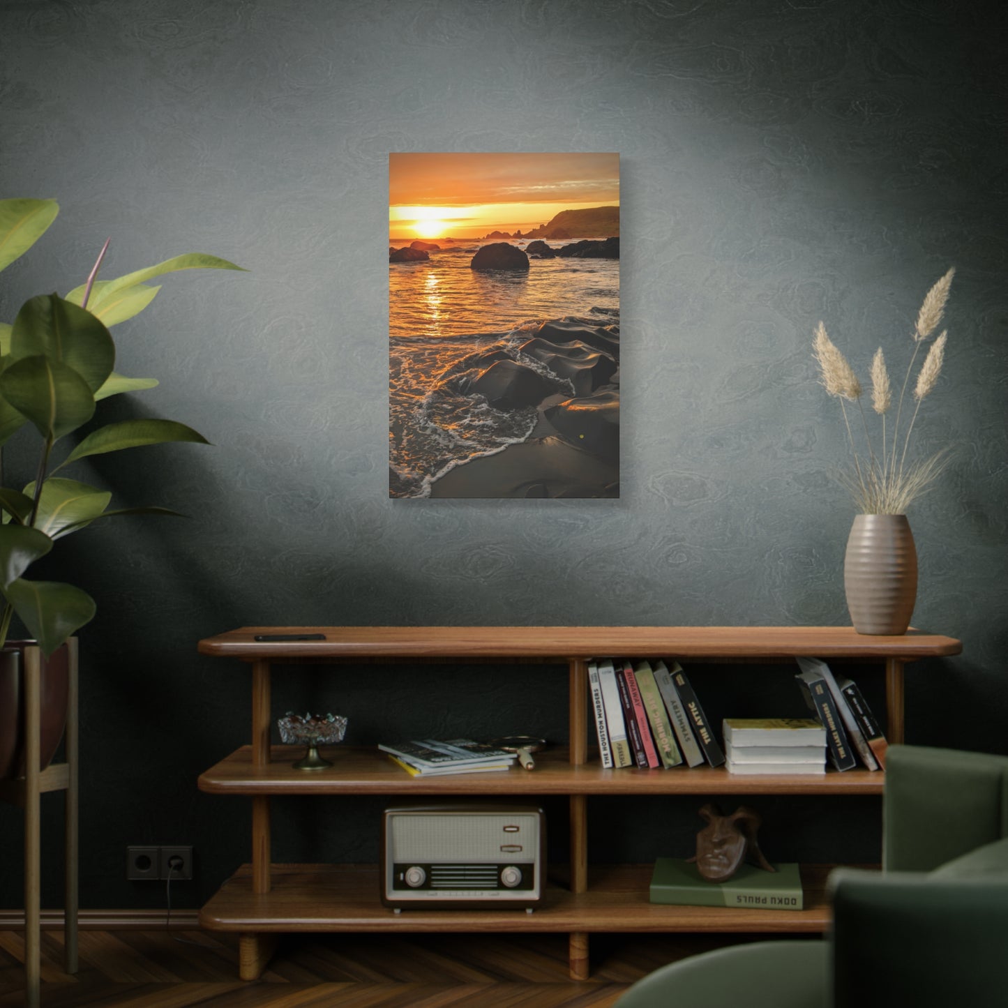 Coastal Rock Calm - Vertical Canvas Print