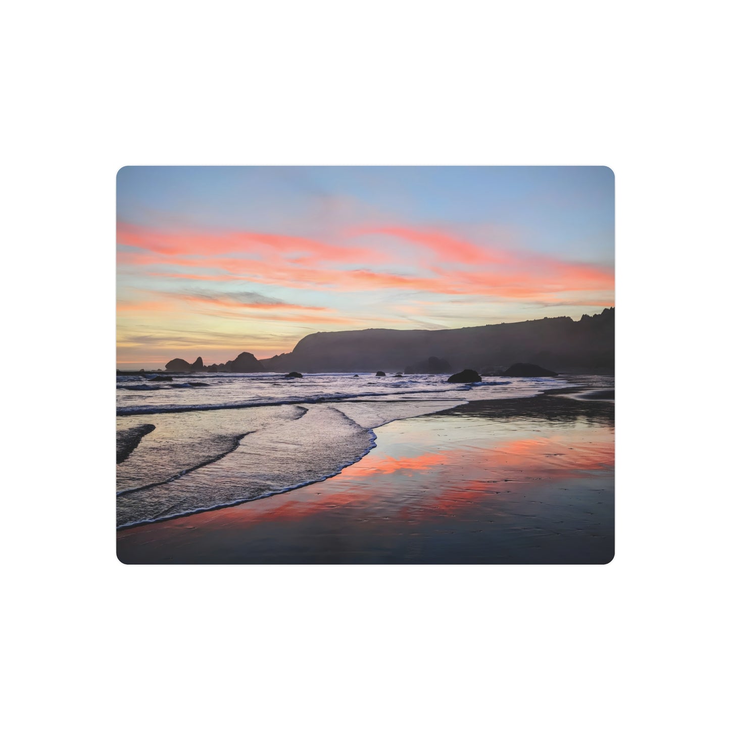 Fire in the Sky - Metal Coastal Print