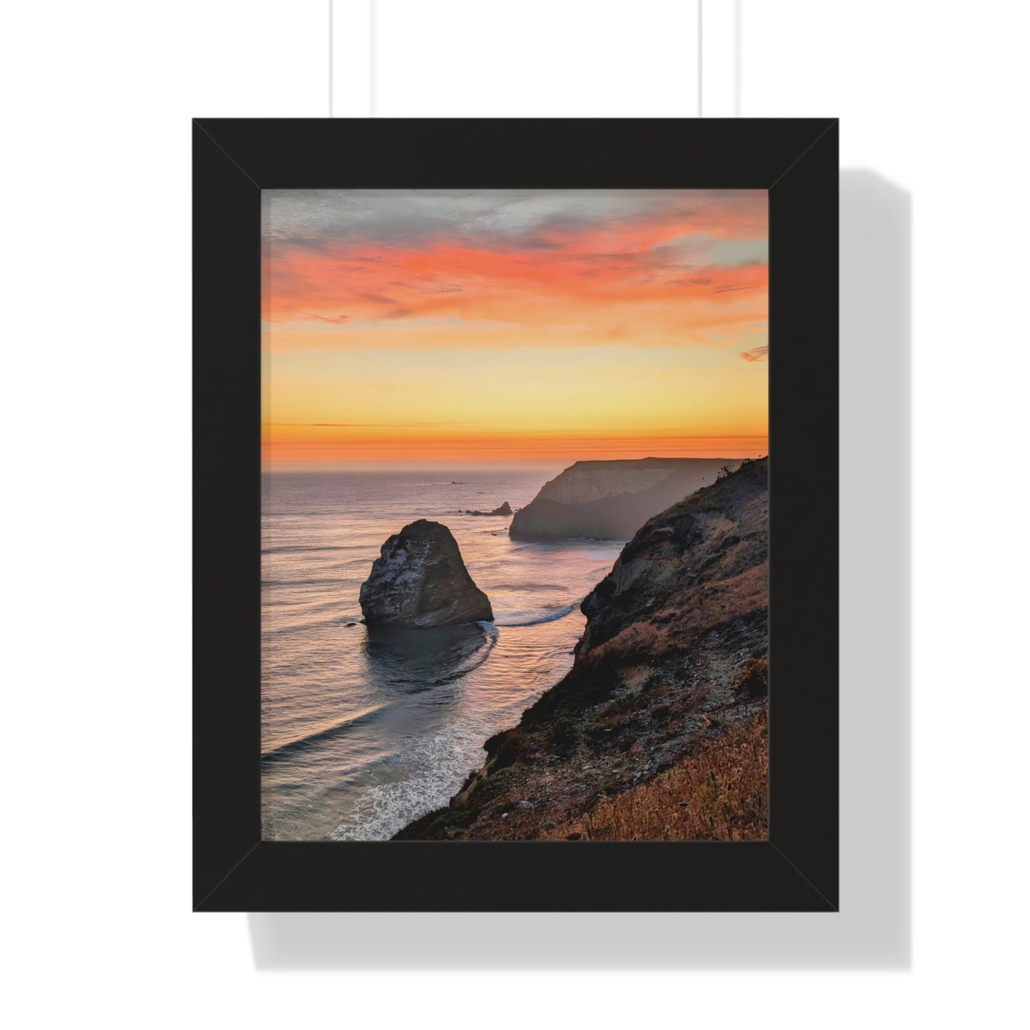 Cape Blanco Afterglow - Vertical Framed Poster