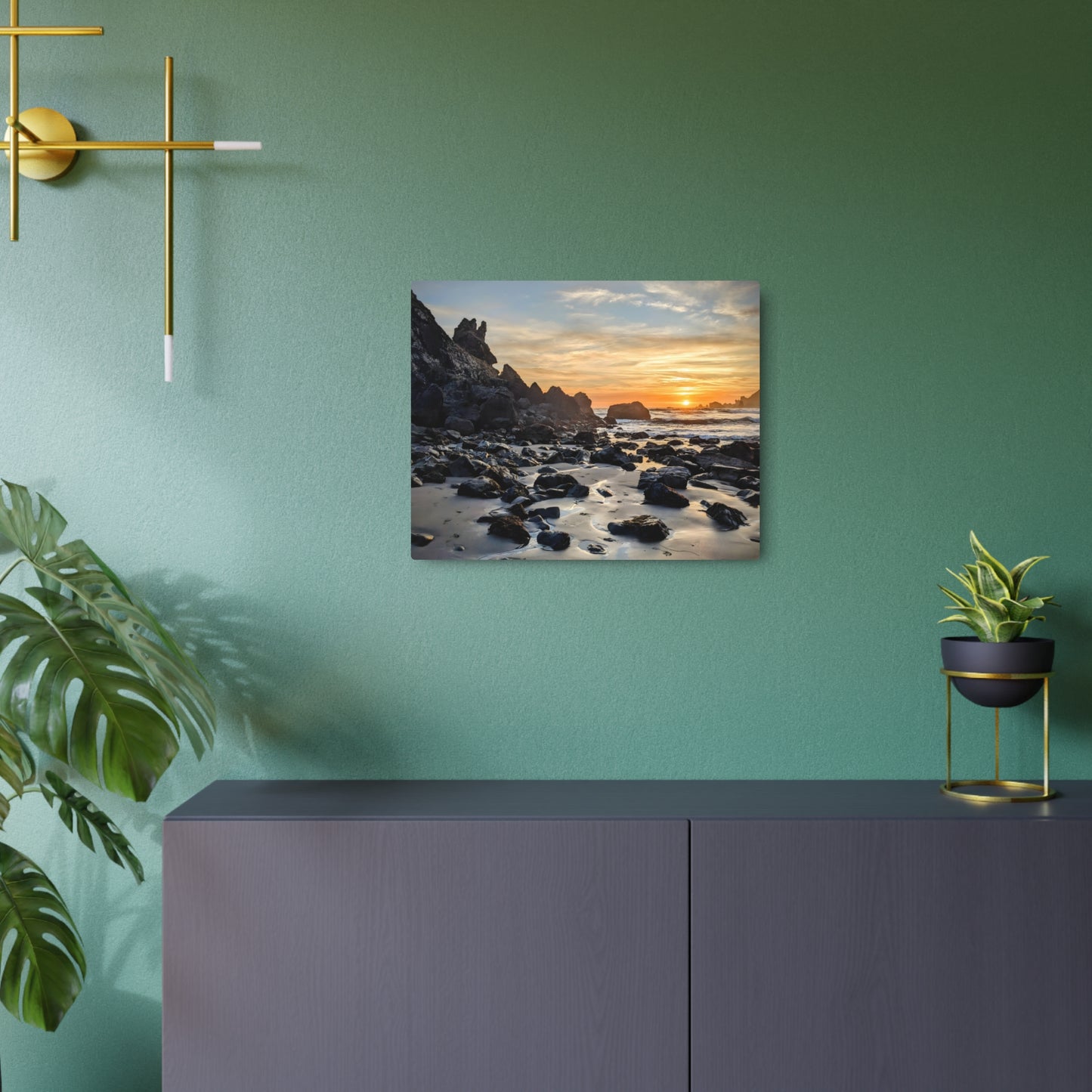 Jurrasic Rock - Metal Coastal Print