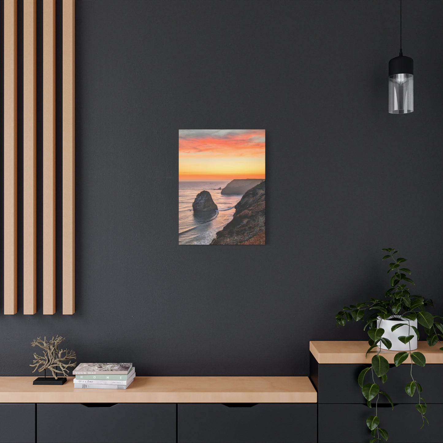 Cape Blanco Afterglow - Vertical Canvas Print
