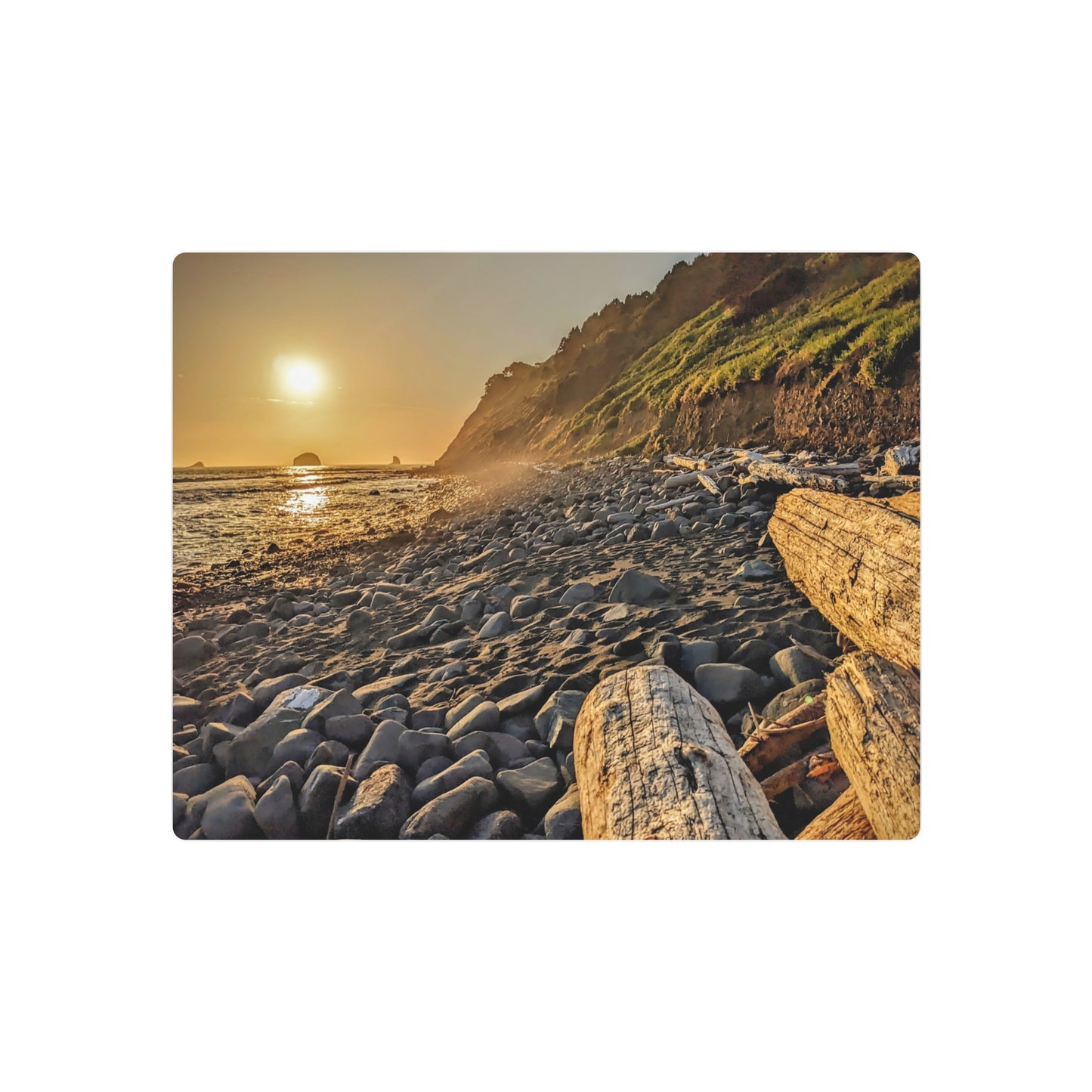 Golden Glow at Humbug - Metal Coastal Print