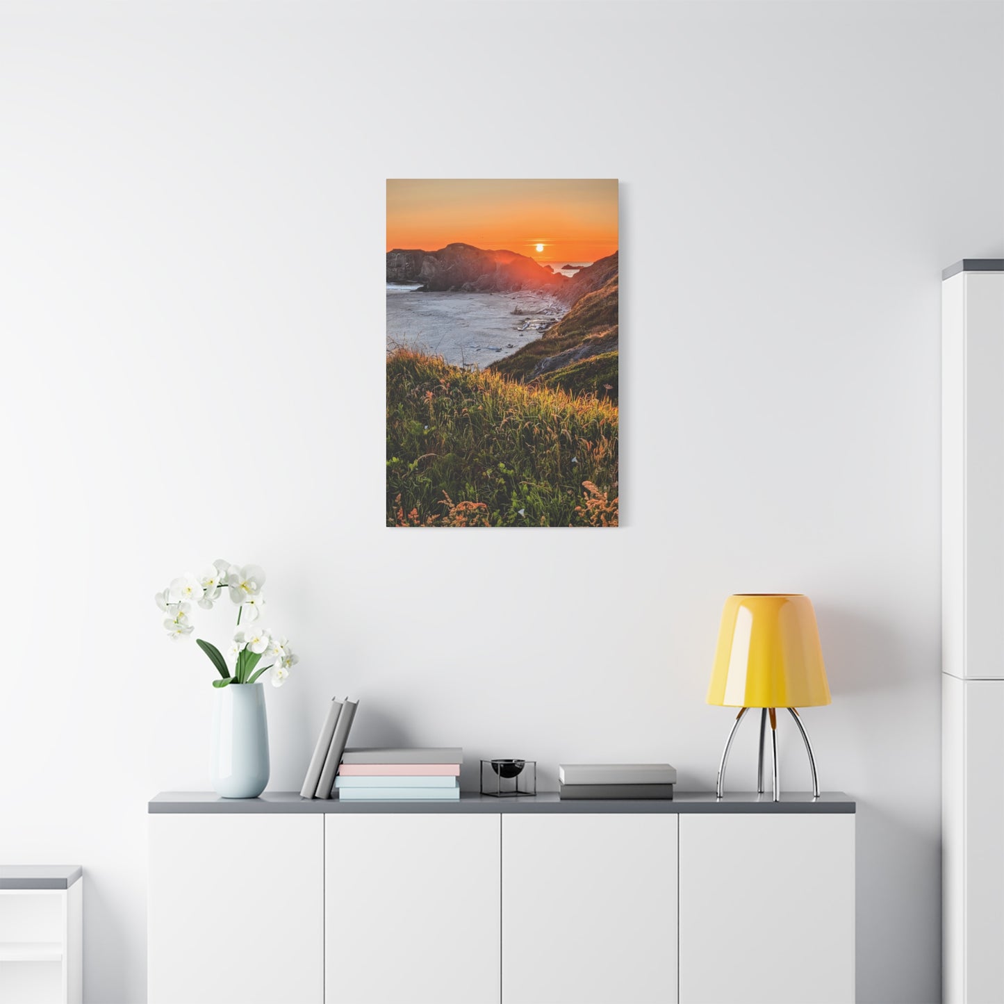 Last Light at Coquille Point - Vertical Canvas Print