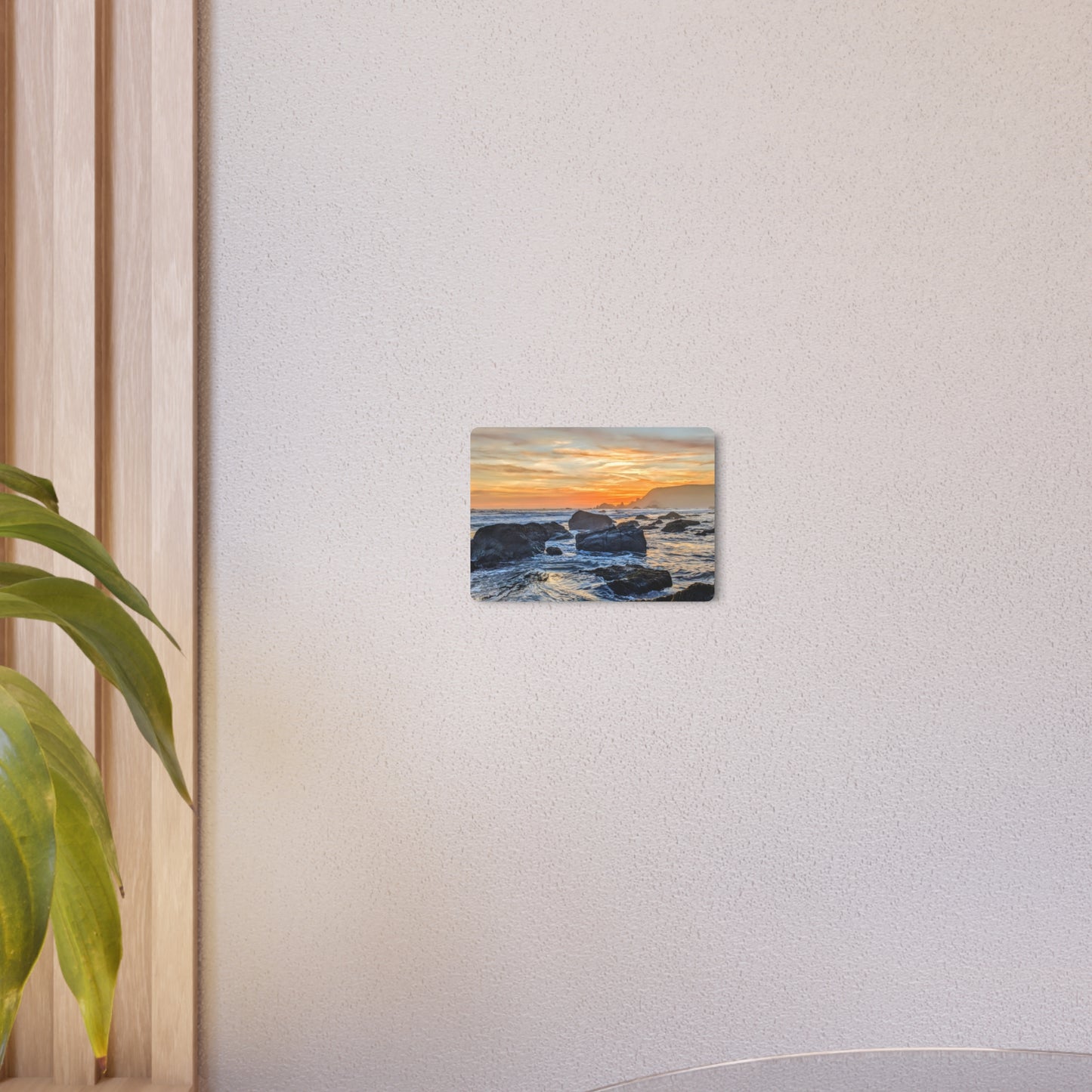 Lone Rocks Meet the Last Light - Metal Coastal Print
