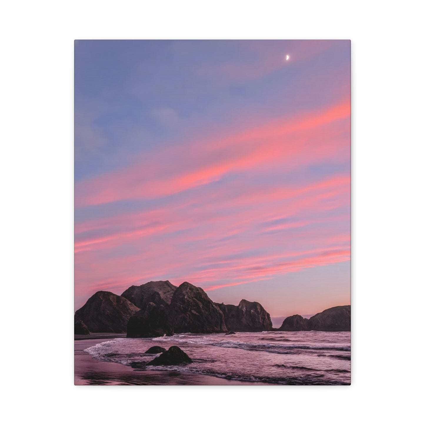 Epic Gold Beach Sunset - Vertical Canvas Print