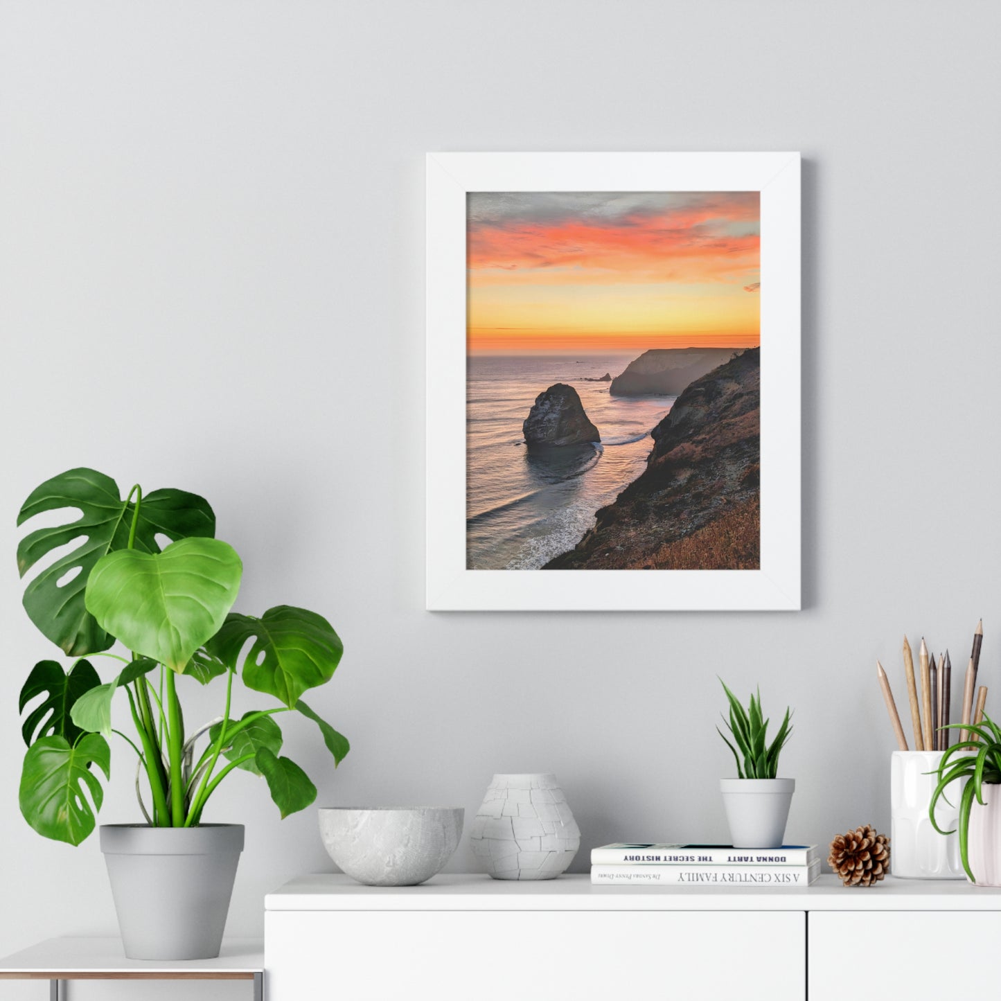 Cape Blanco Afterglow - Vertical Framed Poster