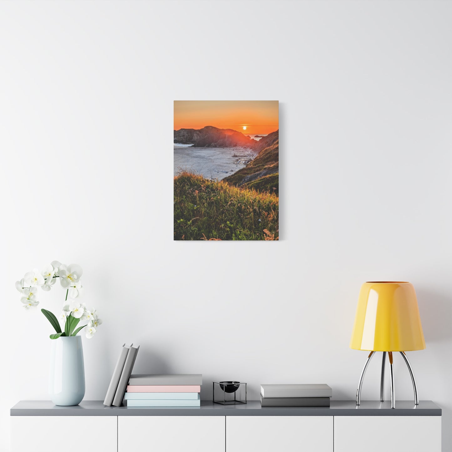 Last Light at Coquille Point - Vertical Canvas Print