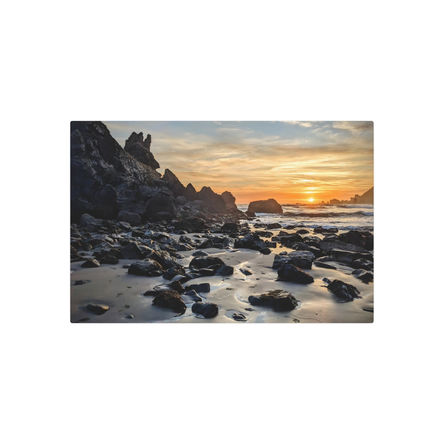 Jurrasic Rock - Metal Coastal Print