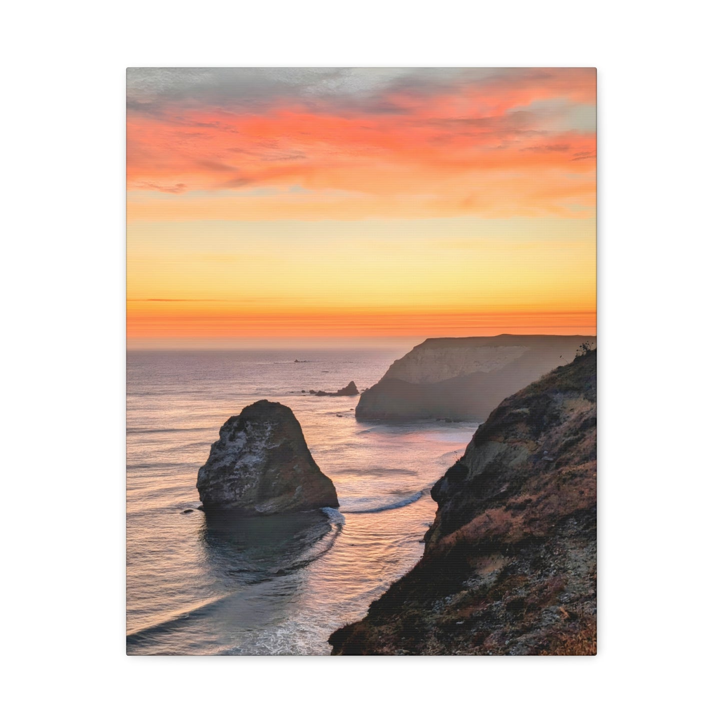 Cape Blanco Afterglow - Vertical Canvas Print