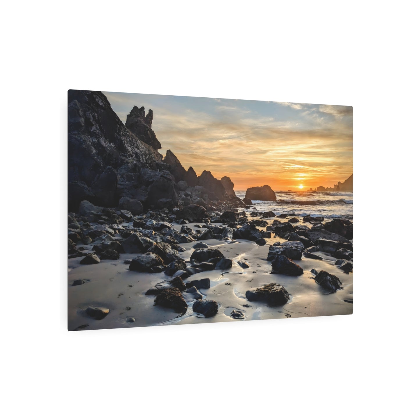 Jurrasic Rock - Metal Coastal Print