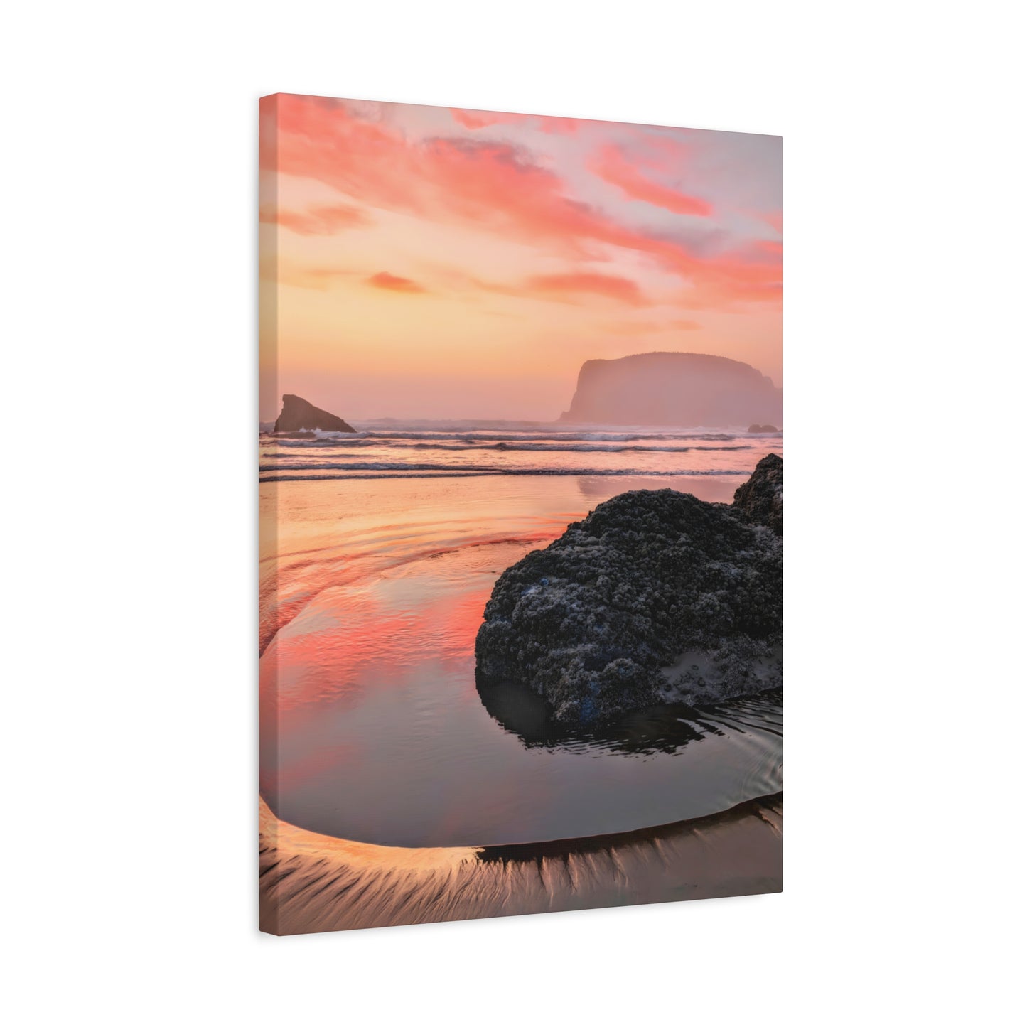 Magical Sunset in Bandon - Vertical Canvas Print