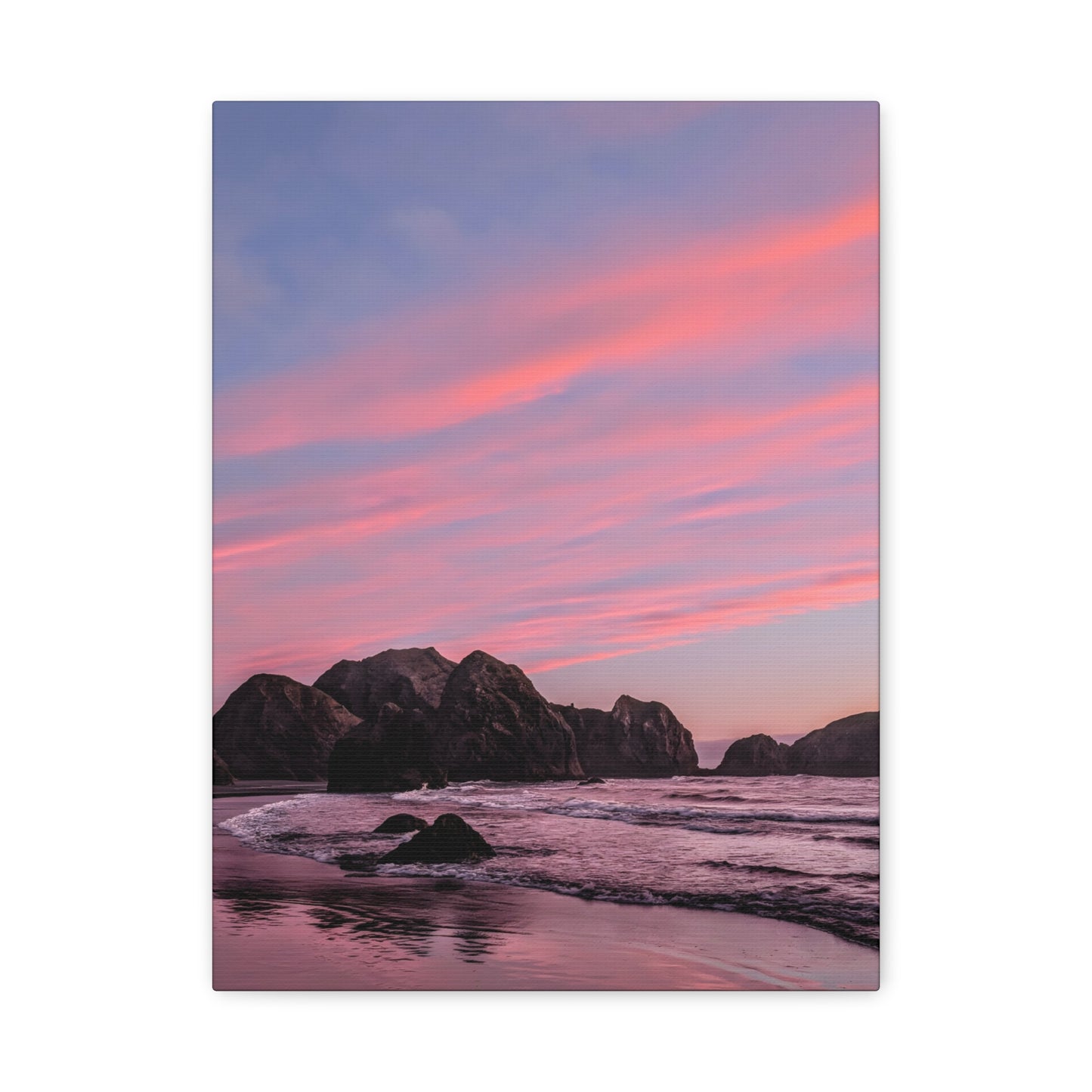 Epic Gold Beach Sunset - Vertical Canvas Print
