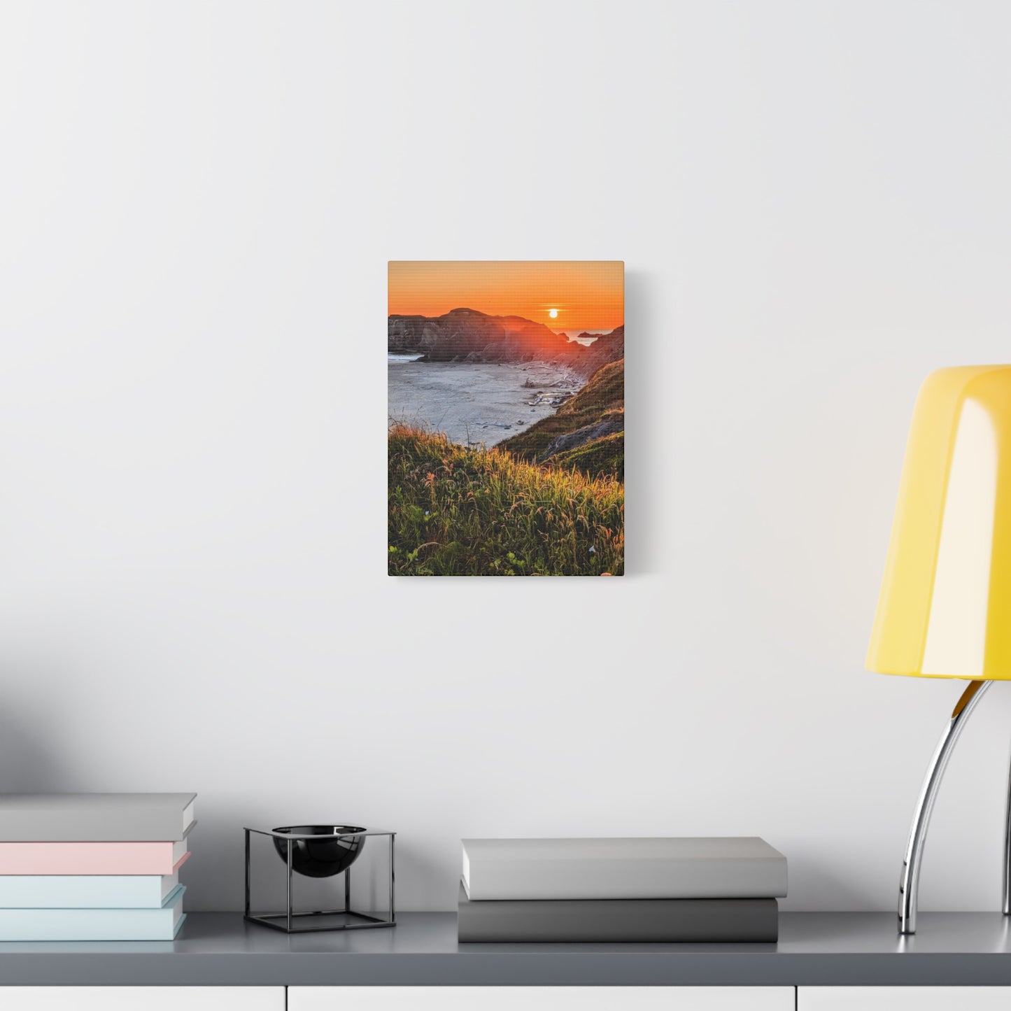 Last Light at Coquille Point - Vertical Canvas Print
