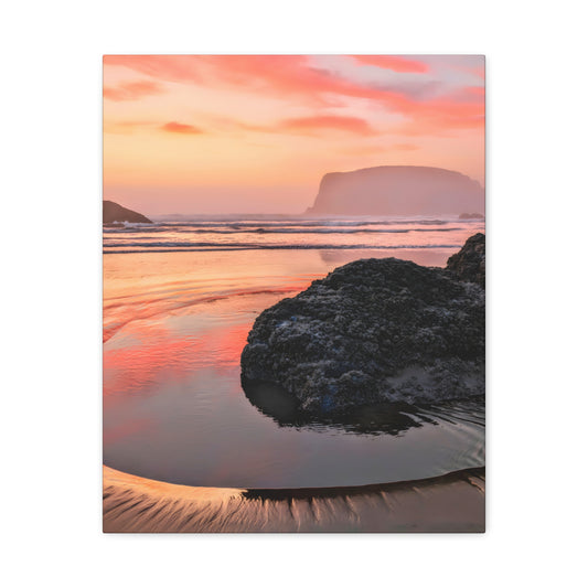 Magical Sunset in Bandon - Vertical Canvas Print