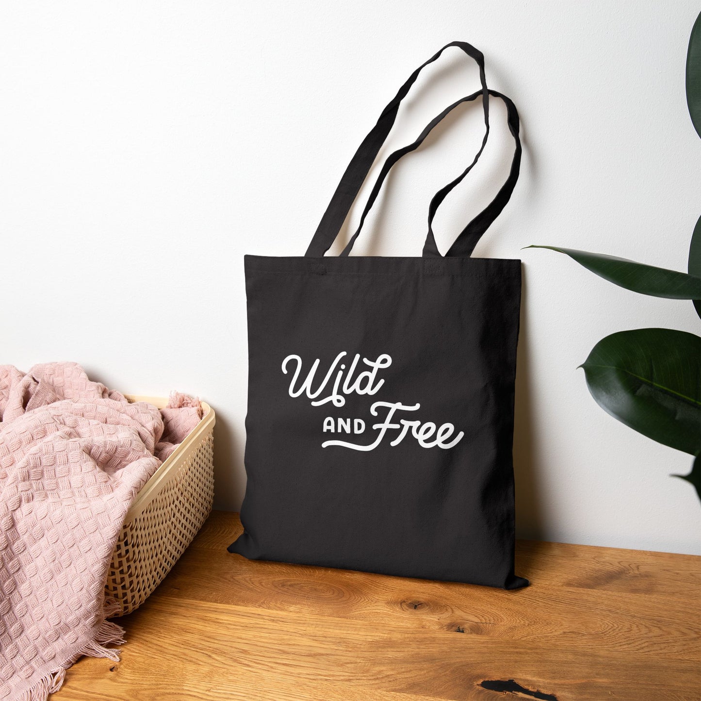 Wild and Free Cotton Canvas Tote Bag