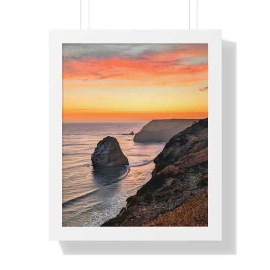 Cape Blanco Afterglow - Vertical Framed Poster