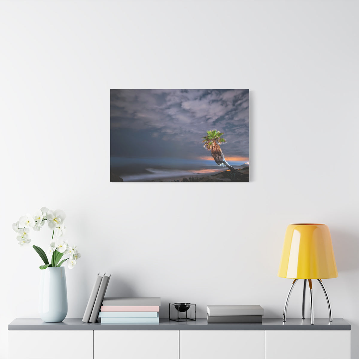 Midnight Palm Canvas Wall Art Print