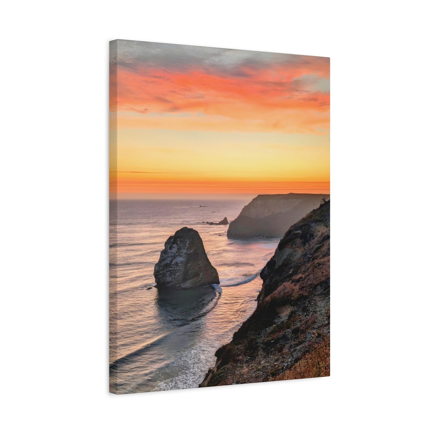 Cape Blanco Afterglow - Vertical Canvas Print