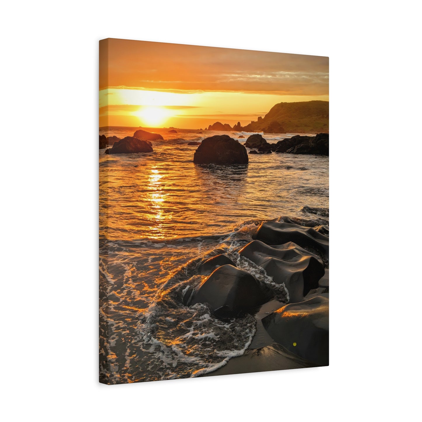 Coastal Rock Calm - Vertical Canvas Print