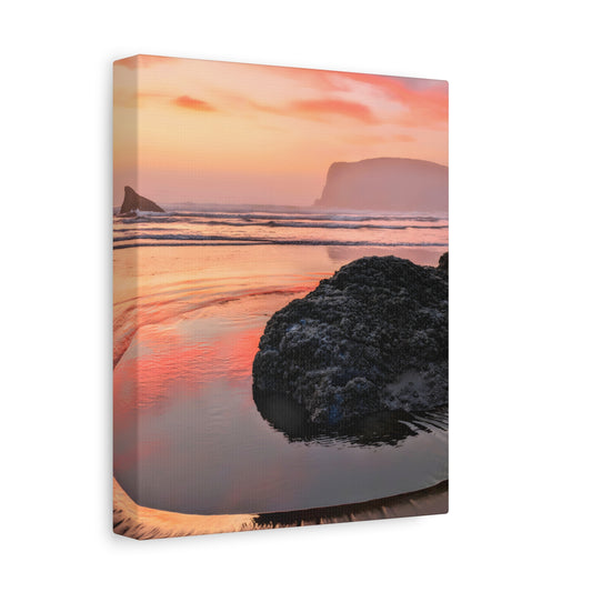 Magical Sunset in Bandon - Vertical Canvas Print