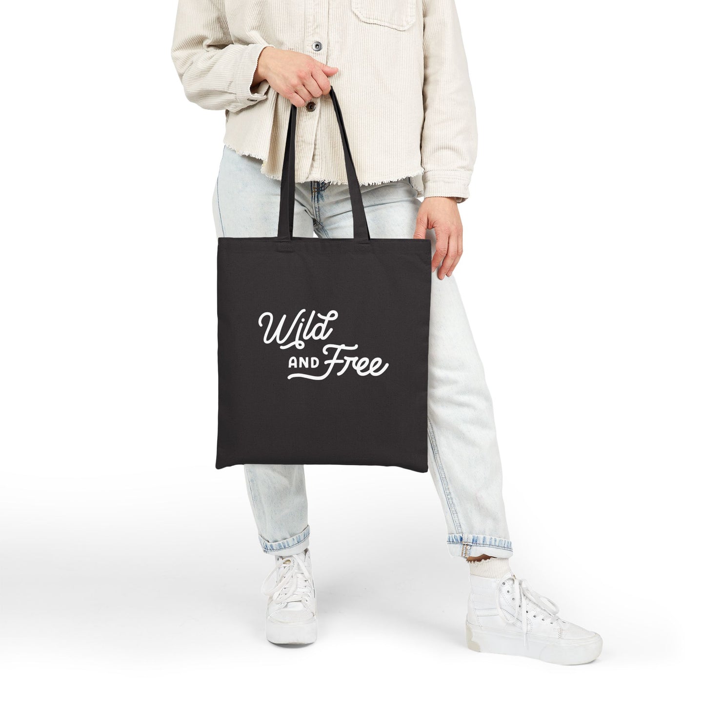 Wild and Free Cotton Canvas Tote Bag