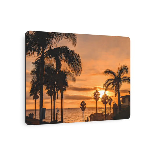 Between the Palms - Metal Coastal Print