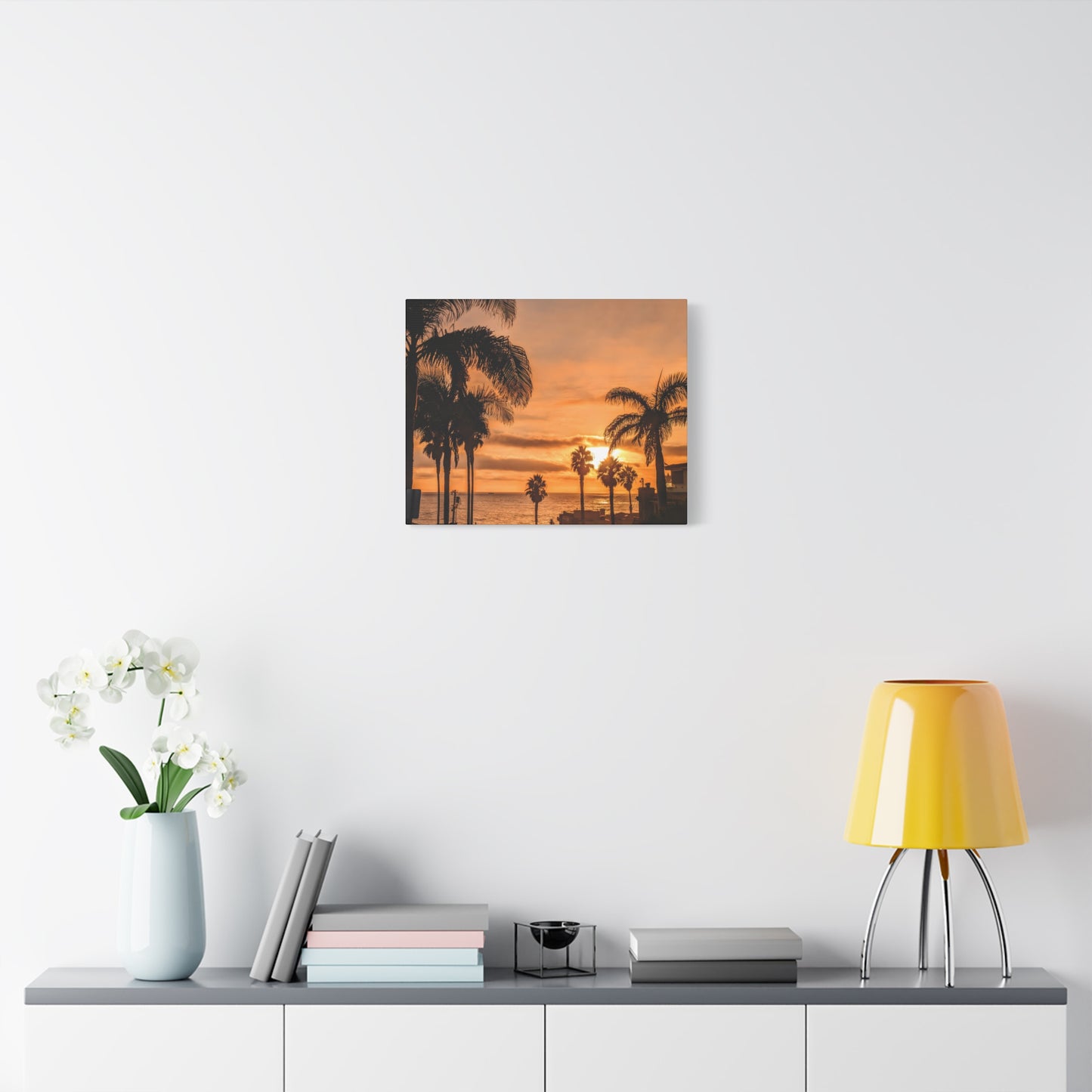 Between the Palms Canvas Wall Art Print