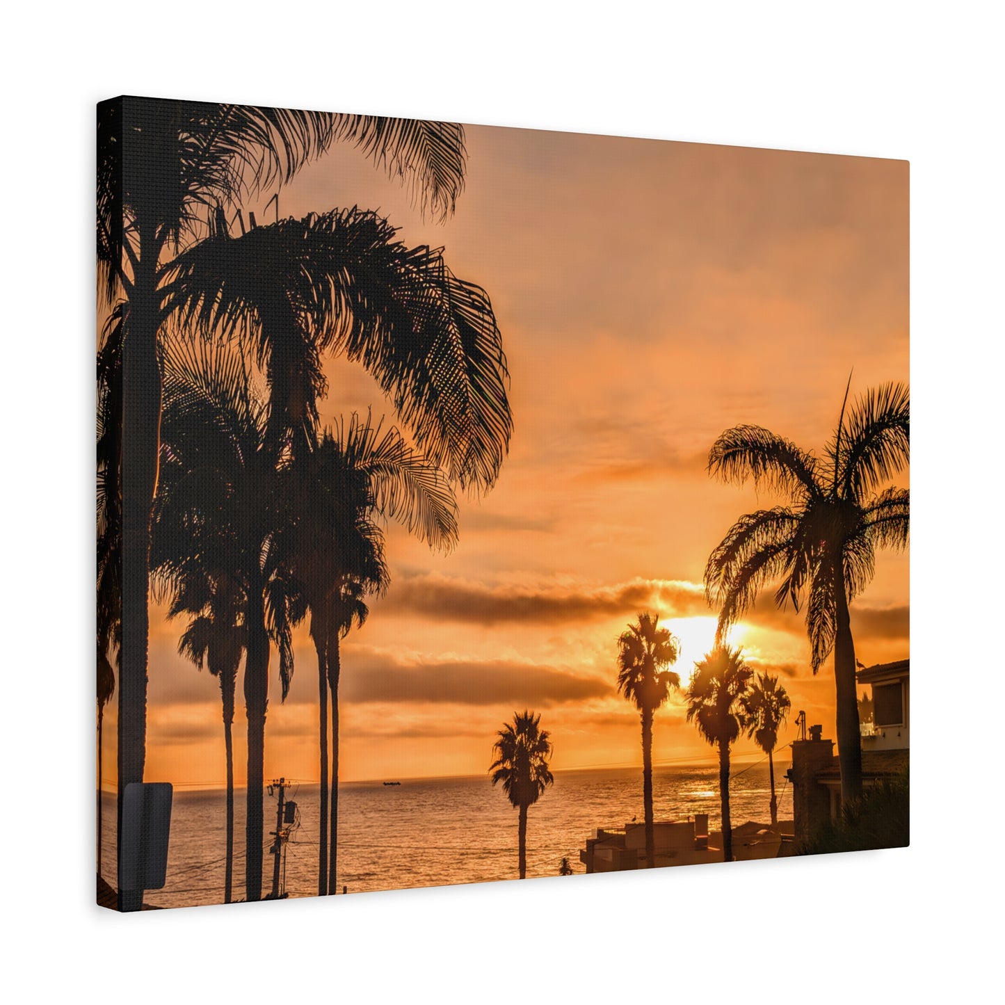 Between the Palms Canvas Wall Art Print