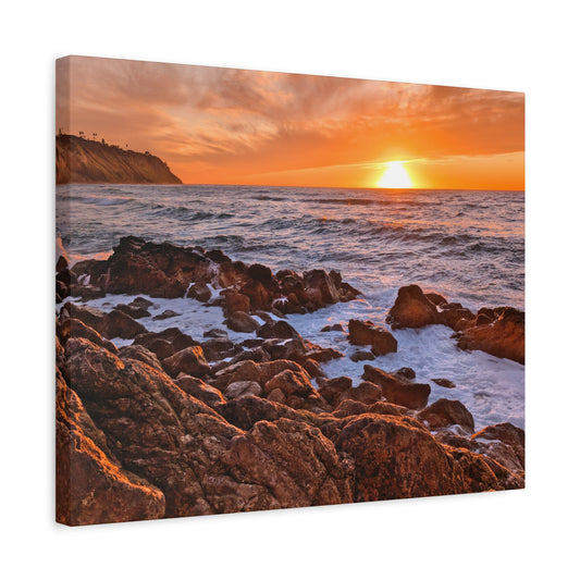 Verdes Bluff at Sundown Canvas Wall Art Print