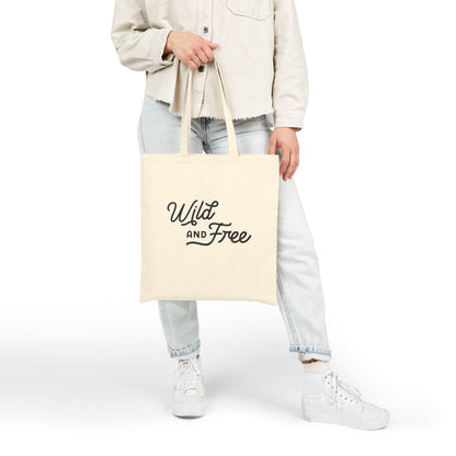 Wild and Free Cotton Canvas Tote Bag