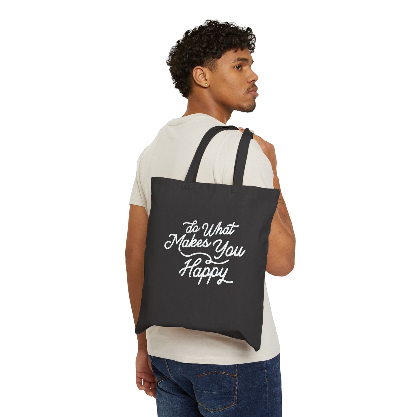 Do What Makes You Happy Cotton Canvas Tote Bag