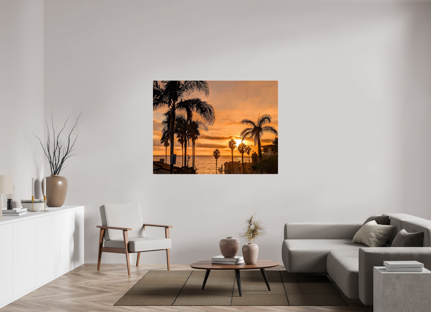 60 x 45″, Acrylic Glass Print Between the Palms Premium Acrylic Print