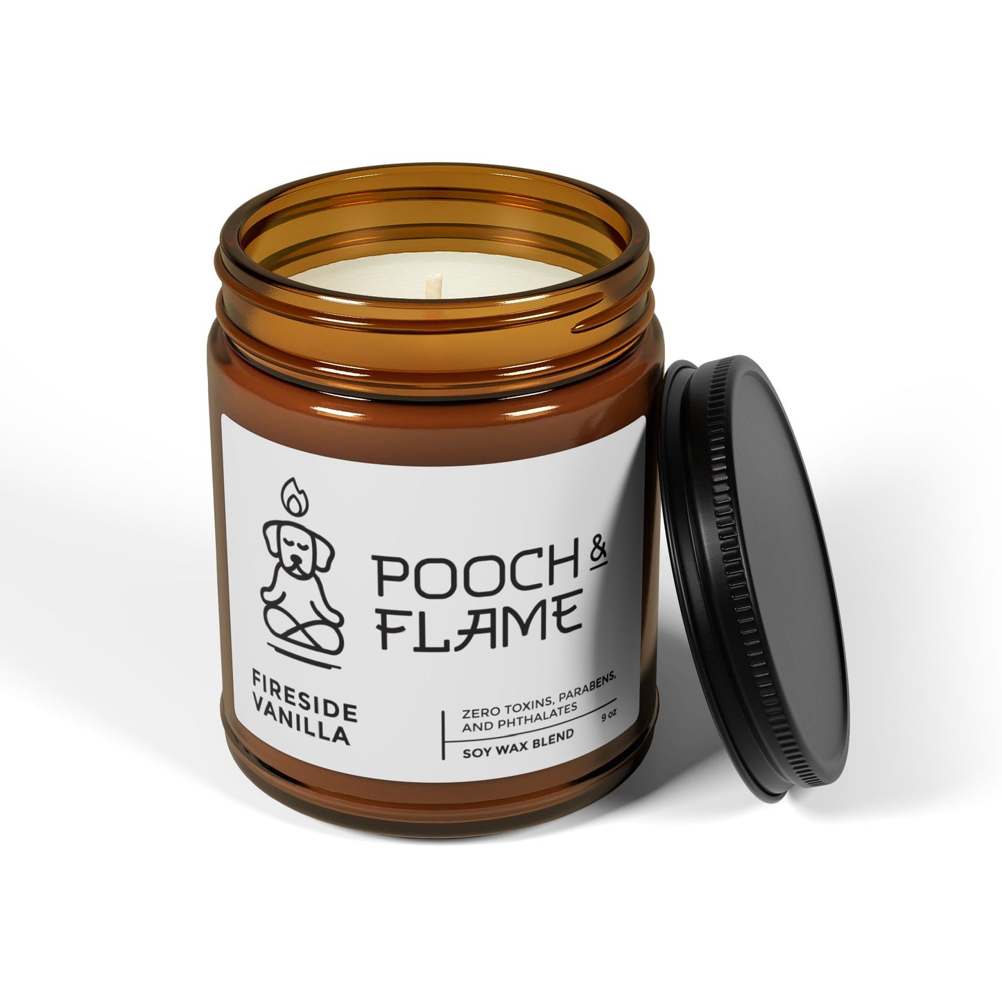 Pooch & Flame Soy Wax Candle - Fireside Vanilla