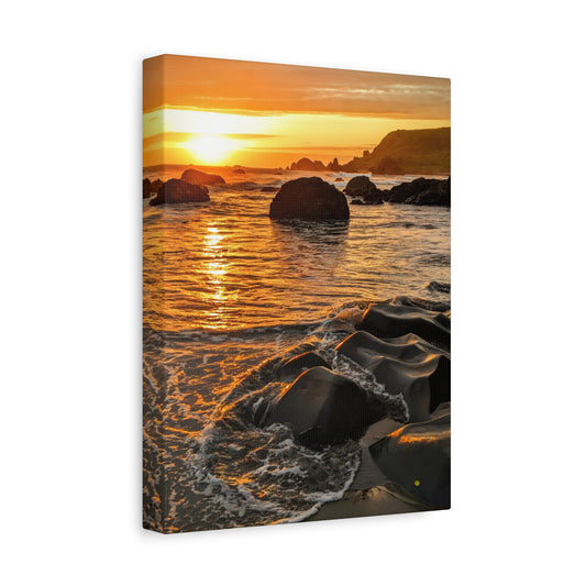 Coastal Rock Calm - Vertical Canvas Print