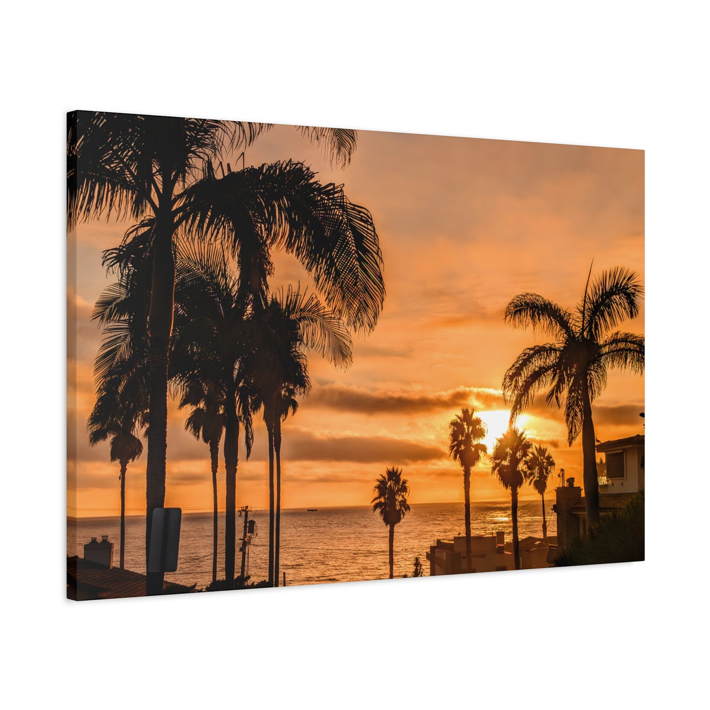 Between the Palms Canvas Wall Art Print
